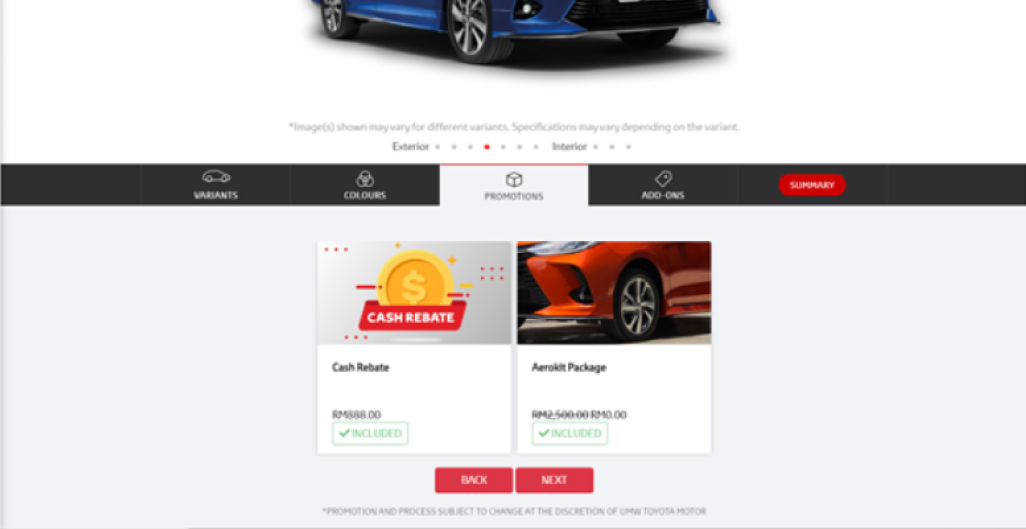 Toyota Malaysia Book Your Toyota Online Utilising Existing Car Promotions
